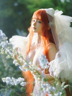 动漫博主 蠢沫沫 - 花丛婚纱