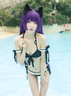 清纯少女五更百鬼 - 黑猫泳装