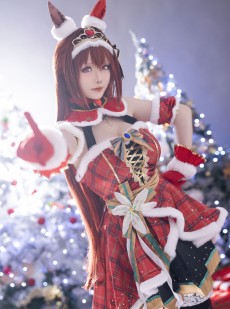 Coser小姐姐星之迟迟 - 赛马娘-大和赤骥 圣诞衣装