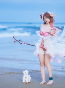人气Coser 二佐Nisa - 泰拉夏日纪事 艾雅法拉泳装